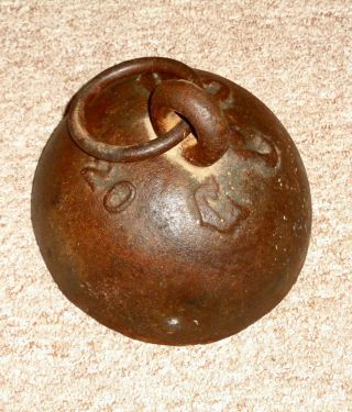 Antique 20 Lb.  Cast Iron Horse Buggy Tether Anchor Weight Wow