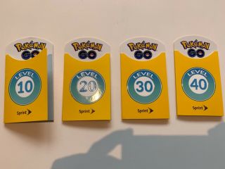 Sprint Pokemon Go Full Set Level 10 - 40 Trainer Patch Badges