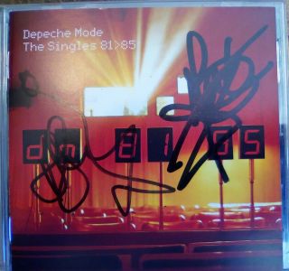 Depeche Mode Cd Singles 81 85 Dave Gahan Martin L.  Gore Autograph / Signed P/s