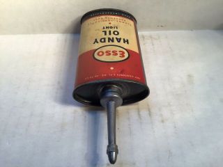 Vintage Esso Light Oil Can handy oiler Lead Top 3 oz Rare tin Carter Mobil Shell 7