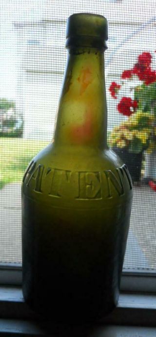 Kick Up Olive Green Philadelphia I95 Dug Patent Beer Porter Ale Bottle