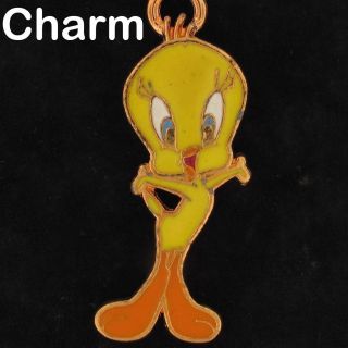 Charm Tweety Bird Warner Bros Looney Tunes Gold Enamel Cute Wb Store 4856