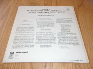 TAS HMV ASD 3092 UK 1st B/W SIBELIUS - FOUR LEGENDS FROM THE 