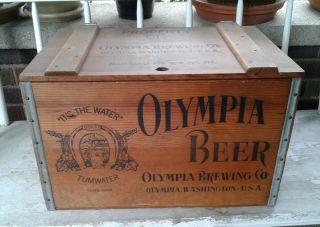Vintage Olympia Beer Wood Crate Washington U.  S.  A.  It 