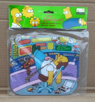 Rare The Simpsons Mouse Pad 8 " H X 9.  5 " W Homer Sleeping At The Power Plant 1995