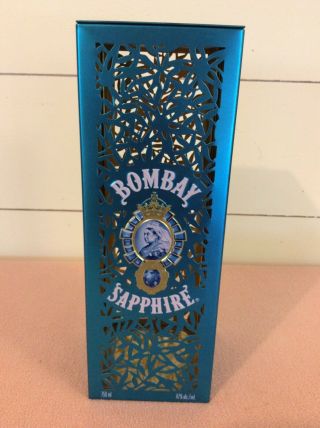 Bombay Sapphire Gin Tin Gift Box Blue Limited Edition 750 Ml
