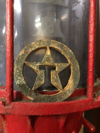 Antique Gas Station Pump Sign Texaco Bottle Oil Can Mobil Porcelain Globe Rack