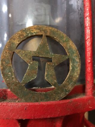 Antique Gas Station Pump Sign Texaco Bottle Oil Can Mobil Porcelain Globe Rack 5