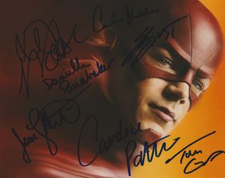 The Flash Cw Cast Signed 8x10 Photo Autographed Grant Gustin Danielle Panabaker