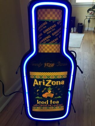 Vintage Arizona Iced Tea Ginseng Light Up Bottle Sign Neon