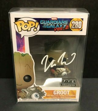 Groot Funko Pop Signed By Vin Diesel - Guardians Of The Galaxy Fye Exclusive
