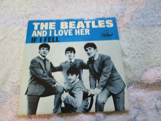 The Beatles,  And I Love Her,  Capital (picture Sleeve)