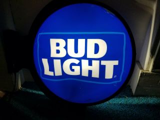 Bud Light Rotating Round Lighted Sign