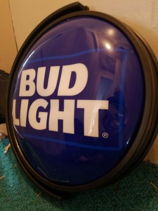 Bud Light Rotating round lighted sign 3
