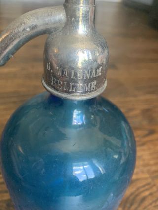 Vintage blue seltzer bottle 2