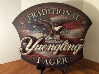 Rare Wooden Yuengling Traditional Lager 18x22 Yuengling Beer Advertisement
