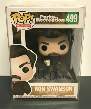 Ron Swanson Funko Pop Signed By Nick Offerman - Parks And Recreation