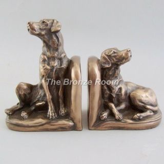 Labrador Bookends - Bronze Sculpture