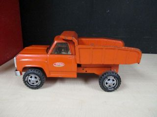 Vintage Tonka Dump Truck Die Cast Metal Orange Toy Truck W/ Lift 1960s