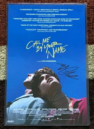 Call Me By Your Name Poster Signed By Armie Hammer & Timothee Chalamet