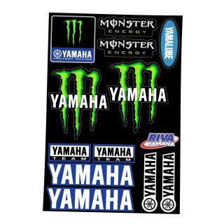 Yamaha Monster Energy Drink Logo Sheet Of Decal Sticker Dirt Bike Mx
