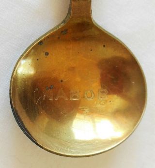 Vintage Nabob Coffee Co Brass Advertising Collector Figural Coffee Spoon 5