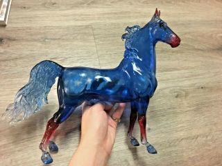 Breyer Patriot Horse Saddlebred Mold Clear Stars Red White Blue 4th Of July