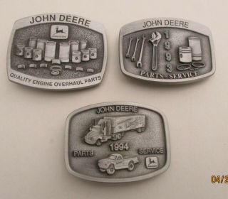 John Deere (3) Parts/tools/trucks Belt Buckles - 1992,  1993 & 1994 - See Descrip