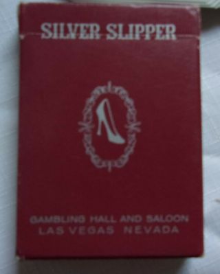 RARE Vintage Las Vegas Silver Slipper Casino RED Playing Cards Complete,  Jokers 2