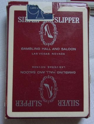 RARE Vintage Las Vegas Silver Slipper Casino RED Playing Cards Complete,  Jokers 3