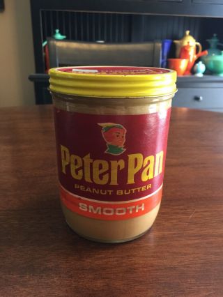 Vintage Peter Pan Peanut Butter Jar 28 Oz
