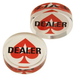 Acrylic Poker Dealer Button Hockey Puck 3 Inch Poker Stars Style Usa Seller