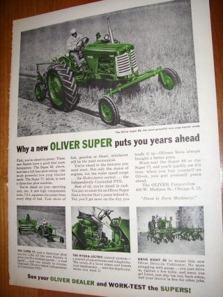 Vintage Oliver Corp Advertising - 88 Diesel Tractor - Wide Front