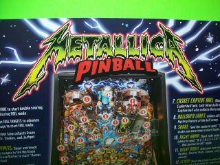 Metallica Pinball Machine POSTER 2013 Double Side Heavy Metal Wall Art 4