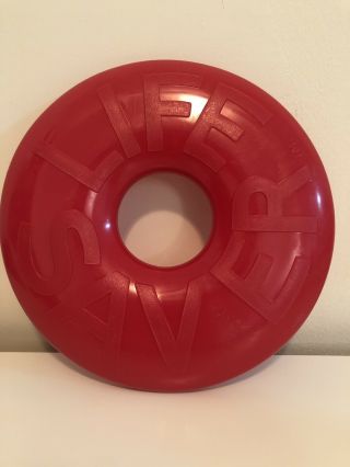 Life Saver Candy Flying Disc Frisbee 9” Red Rare Collectible Life Size Candy