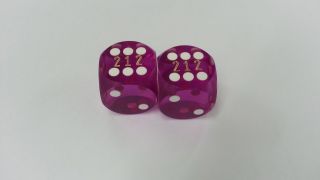 Casino Polished Pink 5/8 " Precision Backgammon Dice Set Of 2