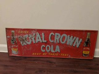 Large Vintage 1951 Royal Crown Cola Sign
