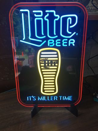 Miller Lite Beer Ad,  Led,  Motion,  Lighted Bar Sign,  Man Cave,  Animated,  Holy Grail Wow