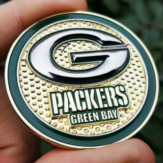 Premium Nfl Green Bay Packers Poker Card Guard Chip Protector Golf Marker Coin