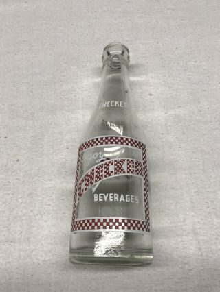 Vintage Checker Beverage Glass Bottle Cincinnati Ohio