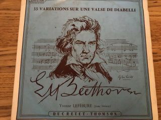 Ultra Rare Yvonne Lefebure Plays Beethoven 10 " Lp On Ducretet Thomson