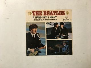 The Beatles 45 Picture Sleeve Capitol 5222 A Hard Day 