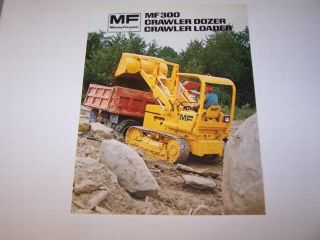 Massey Ferguson Mf 300 Crawler Dozer Crawler Loader Orignal Color Sales Brochure