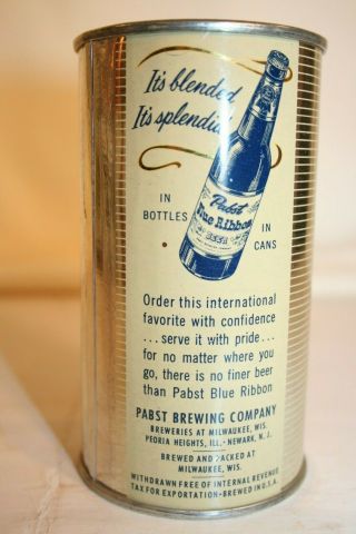 Pabst Blue Ribbon Beer 12 oz flat top - Pabst Brewing Co. ,  Milwaukee,  WI. 4
