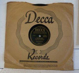 Vg,  " Billie Holiday " Decca 78 Rpm " Lover Man/that Ole Devil Called Love " D