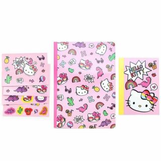 Hello Kitty Mini Notebooks & Stickers Set: Dino Sanrio Japan