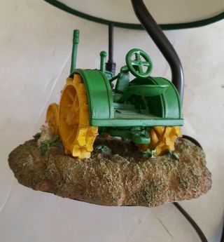 Vintage John Deere Tractor Accent Lamp With Shade DL20M Resin 1999 4