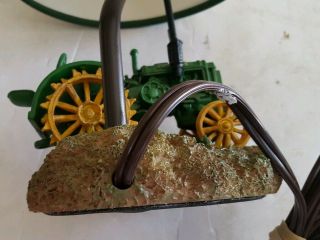 Vintage John Deere Tractor Accent Lamp With Shade DL20M Resin 1999 5
