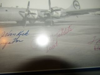 WWII Signed Enola Gay Photo TIBBETS,  VAN KIRK,  FEREBEE Pilot Navigator Bombadier 4