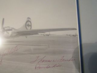 WWII Signed Enola Gay Photo TIBBETS,  VAN KIRK,  FEREBEE Pilot Navigator Bombadier 6